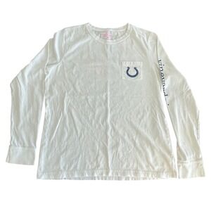 Vineyard Vines Indianapolis Colts Long Sleeve Shirt Whale Logo Men Medium White